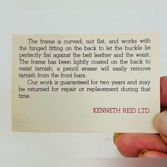 1970s Kenneth Reid Mixed Wood Inlay and Howlite Solid Brass Handmade Belt Buckle - Picture 9 of 13